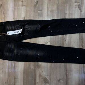 Purple Men's Slim Jeans - Black